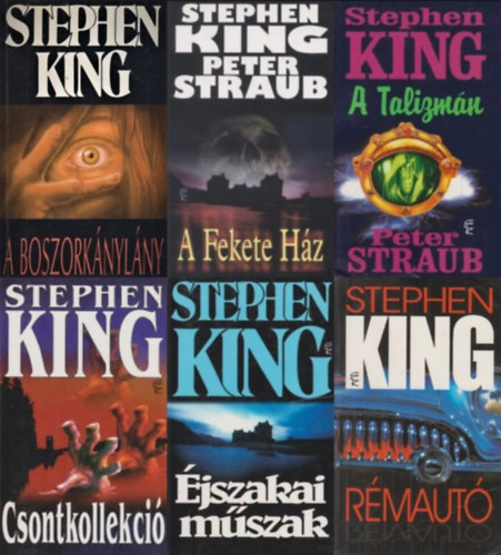 Stephen King Stephen King - Peter Straub - 6 db Stephen King horror: A Talizmn + A Fekete Hz + Rmaut + jszakai mszak + A boszorknylny + Csontkollekci