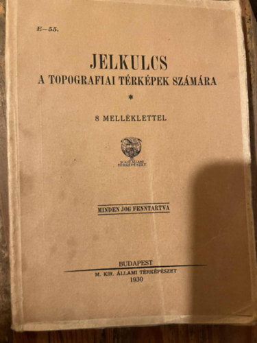 M. Kir. llami Trkpszet - Jelkulcs a topogrfiai trkpek szmra