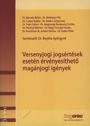 Versenyjogi jogsrtsek esetn rvnyesthet magnjogi ignyek