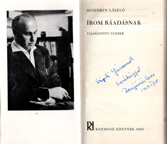 Benjámin László - Írom ráadásnak (dedikált)