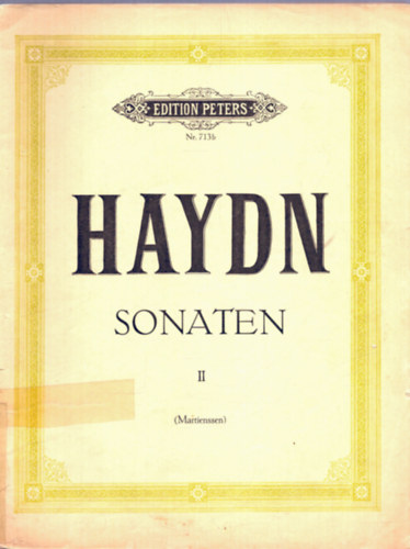 Joseph Haydn - Sonaten f�r Klavier zu Zwei H�nden II