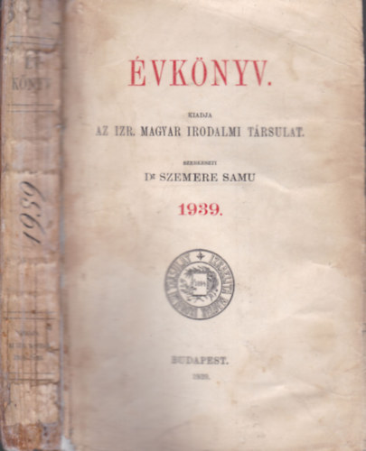 Dr. Szemere Samu  (szerk.) - vknyv - Izraelita Magyar Irodalmi Trsulat 1939