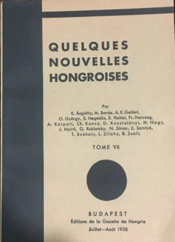 Quelques Nouvelles Hongroises