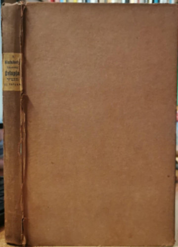 A Kisfaludy-T�rsas�g �vlapjai -�j folyam VIII. k�tet