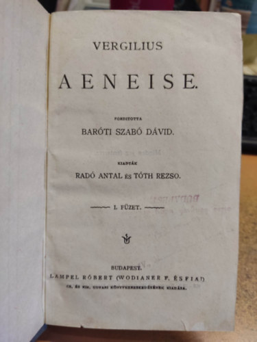 Vergilius - Aeneise - I ktet ( tredk)