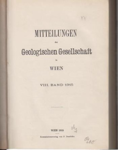 nincs adat - Mitteilungen der Geologischen Gesellschaft in Wien