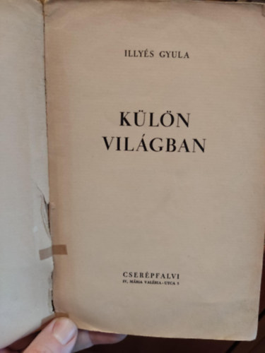 Illy�s Gyula - K�l�n vil�gban (I. kiad�s)