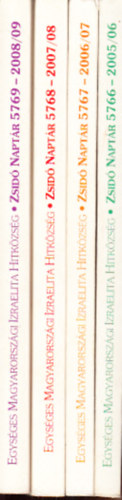 4 db. Zsid naptr (5766, 5767, 5768, 5769. esztendre)