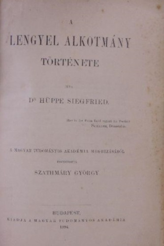 Dr. Hppe Siegfried - A lengyel alkotmny trtnete