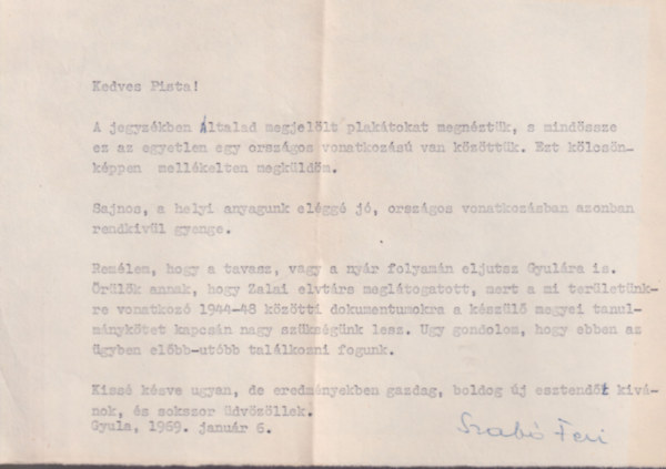 Dr. Szab Ferenc - Dokumentumok az 1891. vi viharsarki fldmunksmegmozdulsokrl - Dediklt levl