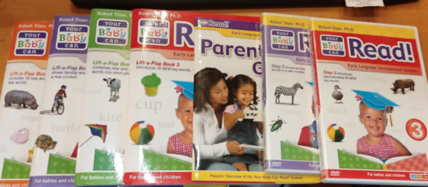 Dr. Robert Titzer - 7 db Your Baby Can: Read 2-5 (II-V.) + Parents' Guide (kis f�zet) + 2 DVD (Read! 3, 5)