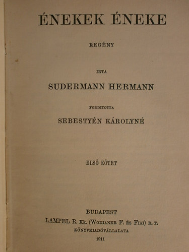 Sudermann Hermann - nekek neke I-II.