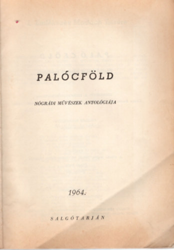 Cs�k P�l Czinke Ferenc - Pal�cf�ld- N�gr�di m�v�szek antol�gi�ja