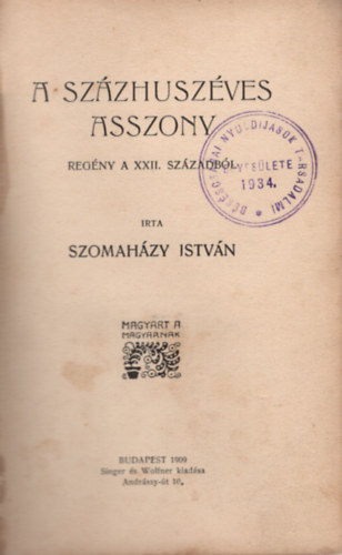 Szomah�zy Istv�n - A sz�zh�sz�ves asszony