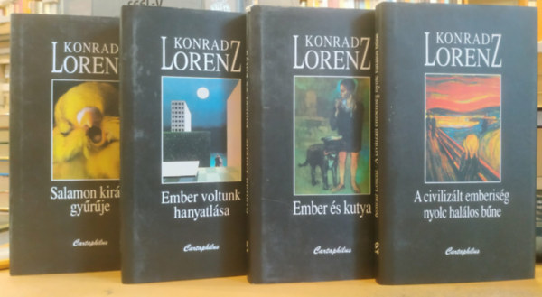 Konrad Lorenz - 4 db Konrad Lorenz: A civiliz�lt emberis�g nyolc hal�los b�ne + Ember �s kutya + Ember voltunk hanyatl�sa + Salamon kir�ly gy�r�je
