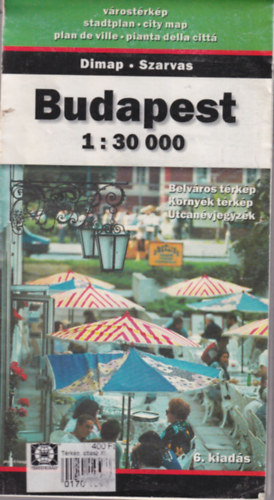 Budapest vrostrkp 1:30 000 Belvros trkp, Krnyk trkp, Utcanvjegyzk  2001 -es