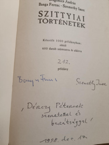 Dugonics Andrs; Banga Ferenc; Szemethy Imre - Szittyiai trtnetek