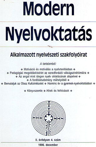 Szpe Gyrgy fszerk. - Modern nyelvoktats 1996. szeptember