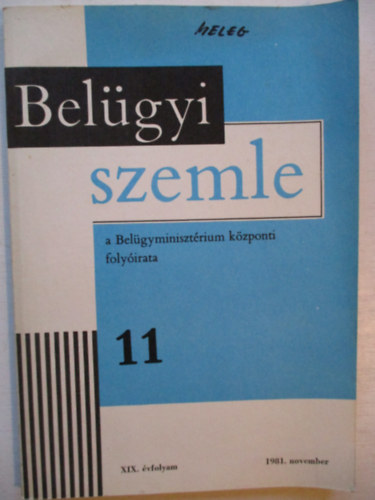 Belgyi szemle 1981/11. november