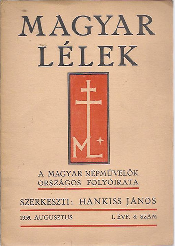Hankiss Jnos  (szerk.) - Magyar llek  I. vf. 3. szm