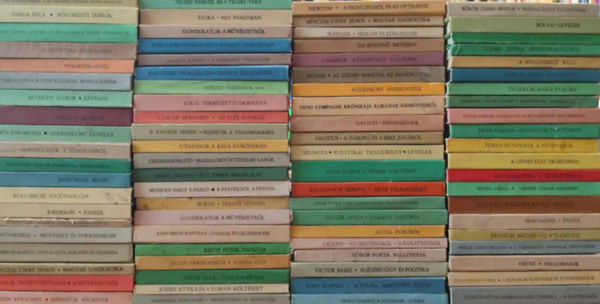 Lunacsarszkij, Apczai Csere Jnos, Fjodor Dosztojevszkij, Grf Teleki Smuel, Charles Bonnet, Moholy-Nagy Lszl, Cicero, Krsi Csoma Sndor, Francis Bacon, Jean Henri Fabre Bethlen Gbor - 84 db Tka knyv