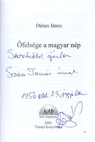 Dnes Jnos - felsge a magyar np (Dediklt)