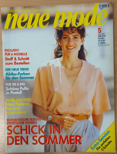 Die vielseitige Frauenzeitschrift - Neue Mode Mai 1987