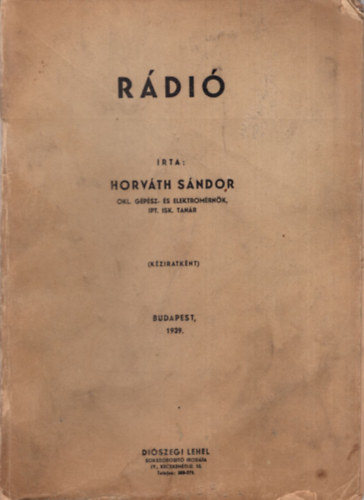 Horv�th S�ndor - R�di�