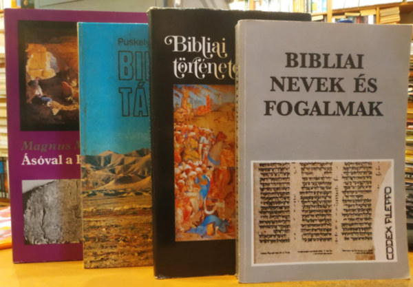 Puskely M�ria, Magnus Magnusson Gecse Guszt�v - 4 db Bibliai t�rt�netek + Bibliai nevek �s fogalmak + Bibliai t�jakon + �s�val a Biblia nyom�ban