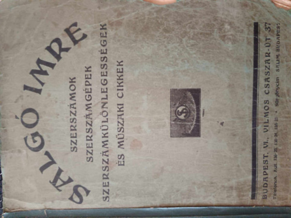 Salgó Imre árjegyzék 1930