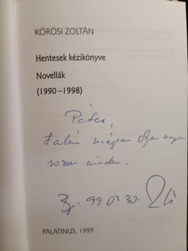 K�r�si Zolt�n - Hentesek k�zik�nyve