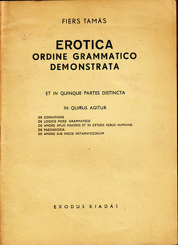 Fiers Tams - Erotica Ordine Grammatico Demonstrata