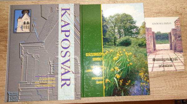 Gy�csi L�szl� - 3 k�nyv Somogyba k�sz�l�knek: Somogyv�rr�l jelentem, Sz�zszorsz�p Somogy, Kaposv�r �s k�rny�ke (h�romnyelv�)