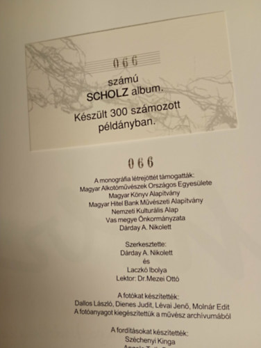D�rday A.Nikolett  (szerk.) - Scholz (Monogr�fia)- sz�mozott