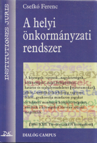 Csefk Ferenc - A helyi nkormnyzati rendszer