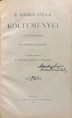 E. Kovcs Gyula - E. Kovcs Gyula kltemnyei