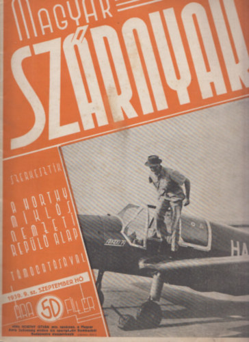 Jnosy Istvn  (szerk) - Magyar Szrnyak 1939/9.sz. szeptember