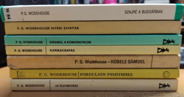 P. G. Wodehouse - 7 db Wodehouse: Az letmvsz; Forduljon Psmithhez; Hbele Smuel; Karikacsaps; Kirabol a komornyikom; Nyri zivatar; Szajr a budorban