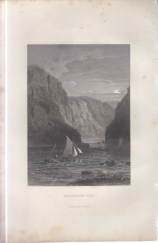 Loreley szikla - eredeti litogr�fia (metszet)