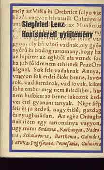 Siegfried Lenz - Honismereti gyjtemny