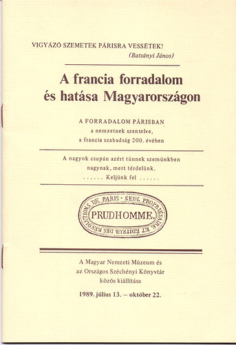 A francia forradalom �s hat�sa Magyarorsz�gon