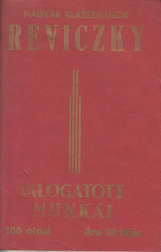 Kozocsa S�ndor - Reviczky v�logatott munk�i