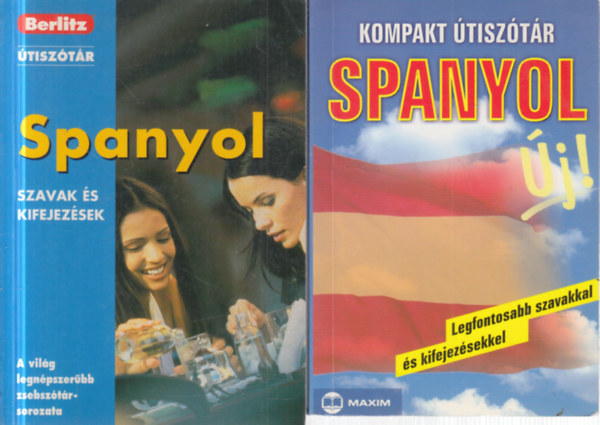 2 db. spanyol szótár (Szavak és kifejezések (Berlitz útiszótár) + Kompakt útiszótár)