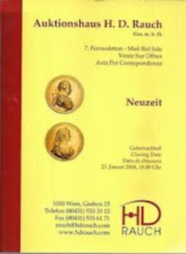 Wien - Auktionshaus H.D. Rauch 6. Fernauktion  - Neuzeit