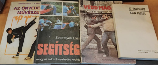 Vojtech L. Levsky, M�rton L�szl�-Plavecz Tam�s, Sebesty�n L�szl� - 4 db harcm�v�szet: Az �nv�delem 500 fog�sa; Az �nv�delem m�v�szete; V�dd magad! (�nv�delem mindenkinek);Seg�ts�g! (avagy az �ldozati viselked�s kock�zata)