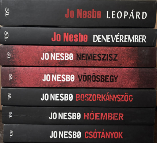 Jo Nesbo - 7 db JO NESBO krimi: Leopárd + Denevérember + Nemeszisz + Vörösbegy + Boszorkányszög + Hóember + Csótányok