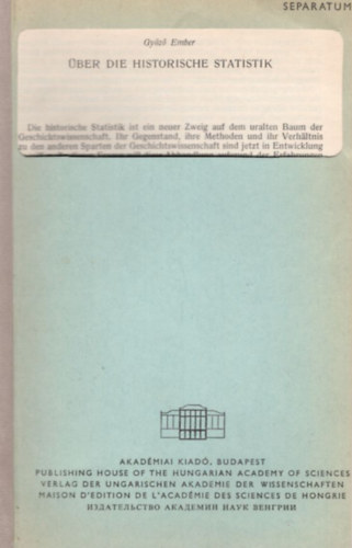 Ember Gy�z� - �ber die Histrorische Statistik - K�l�nlenyomat