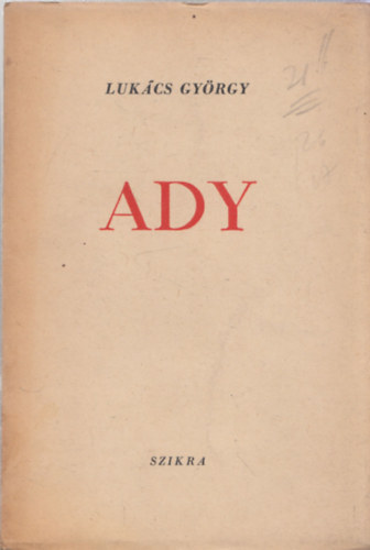 Lukcs Gyrgy - Ady (I. kiads)