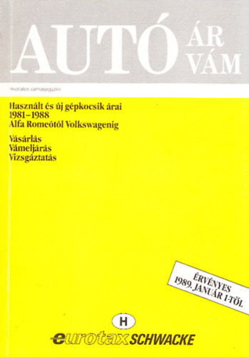 Aut��r, aut�v�m - hivatalos v�m�rjegyz�k