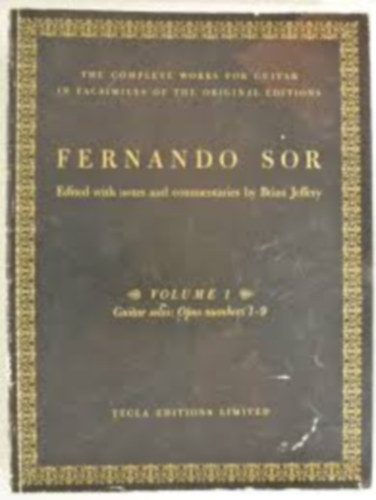 Fernando Sor - The complete works for guitar in facsimiles of the original editions Volume 6